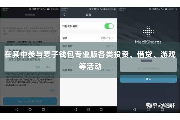 在其中参与麦子钱包专业版各类投资、借贷、游戏等活动